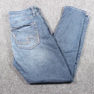 Silver Jeans Avery Skinny Jeans Womens W30 L25 Blue Skinny Crop Stretch